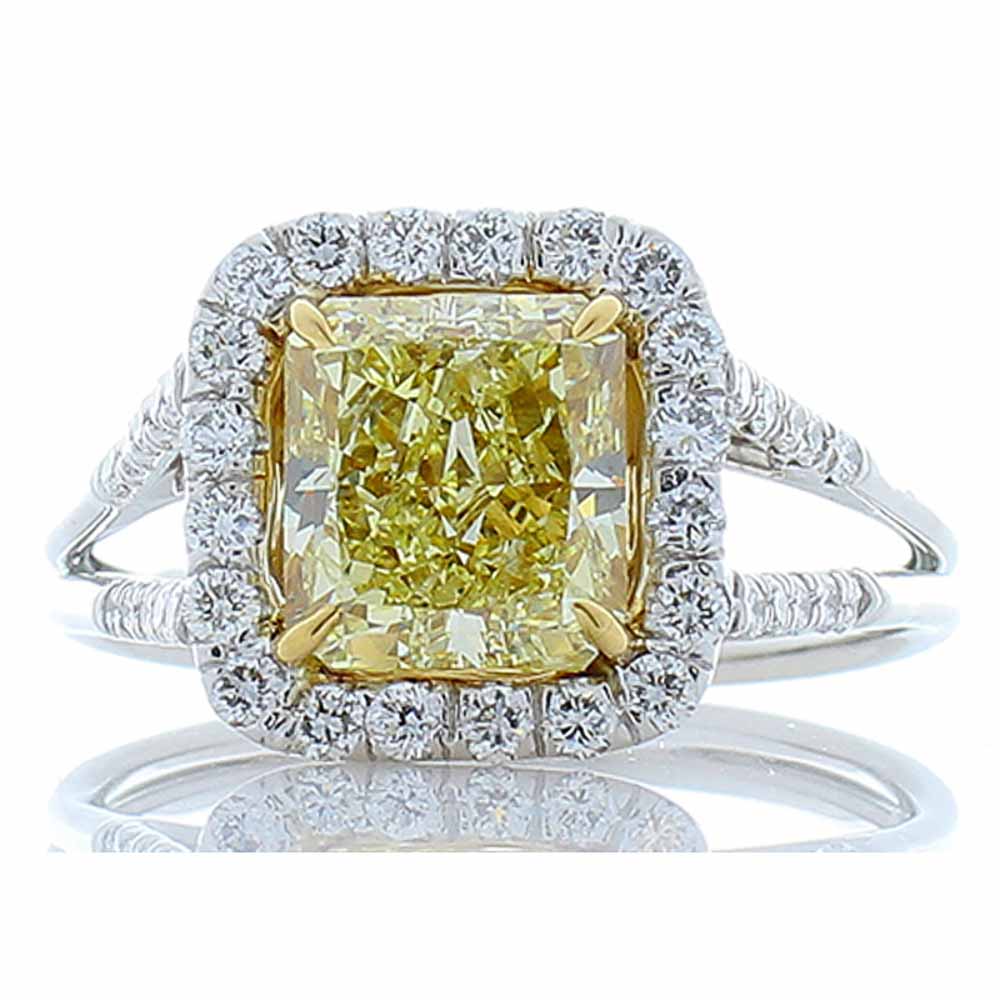 Platinum Diamond Gemstone Ring