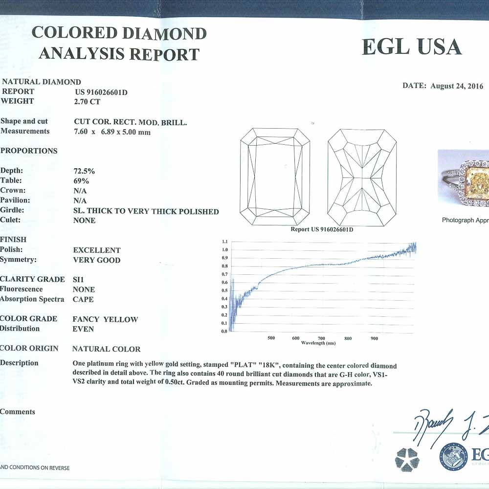 Platinum Diamond Gemstone Ring