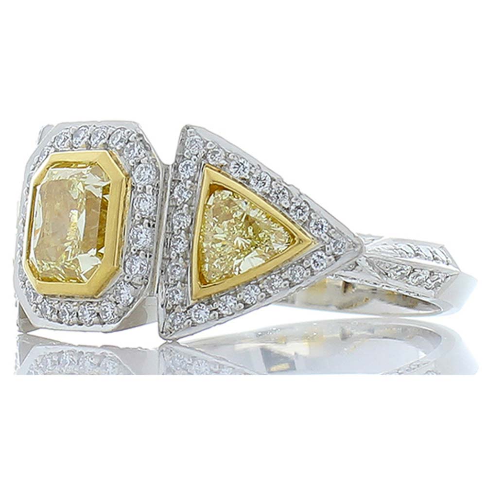 Platinum Diamond Gemstone Ring