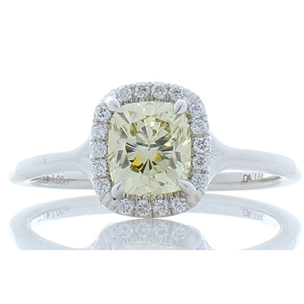 18K White Gold Diamond Gemstone Ring