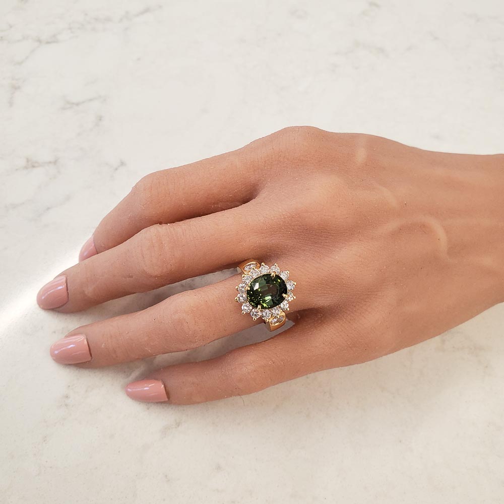 18K Yellow Gold Tourmaline Gemstone Ring