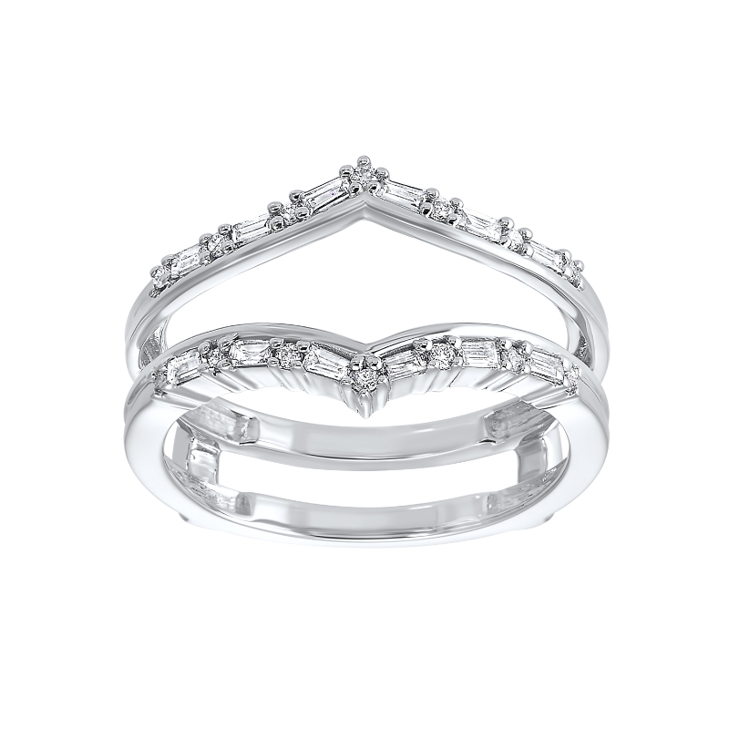 14Kt White Gold Diamond 1/4Ctw Insert Ring