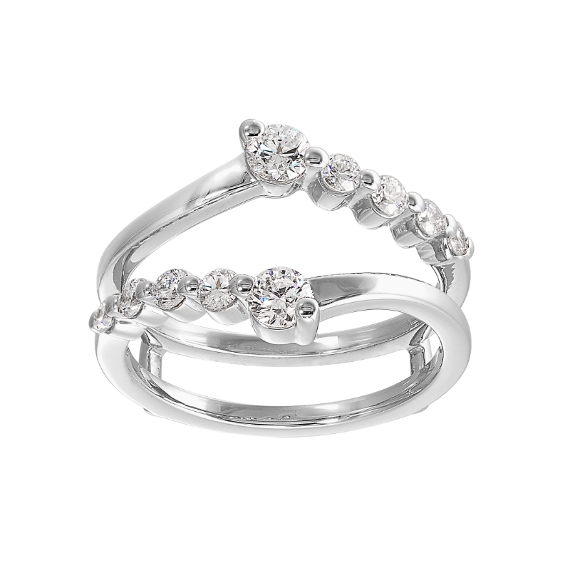 14Kt White Gold Diamond 5/8Ctw Insert Ring