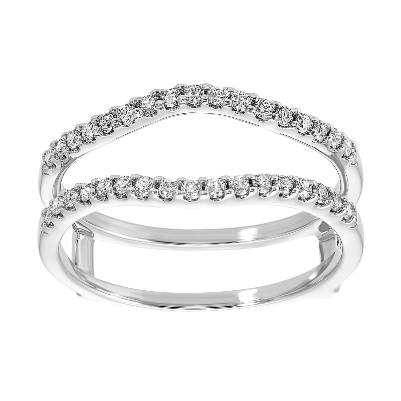 14Kt White Gold Diamond 1/3Ctw Insert Ring