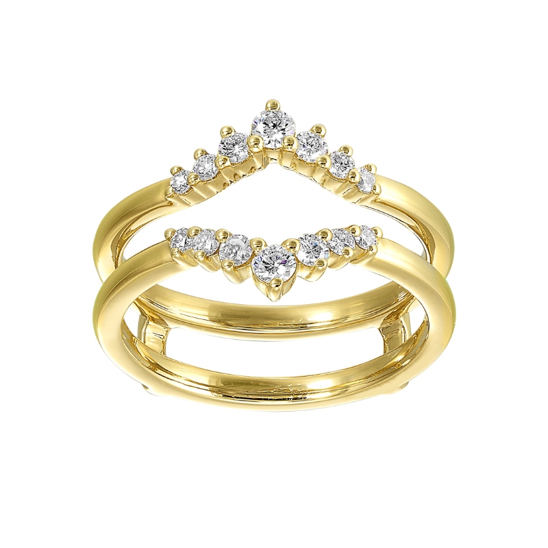 14Kt Yellow Gold Diamond 1/3Ctw Insert Ring