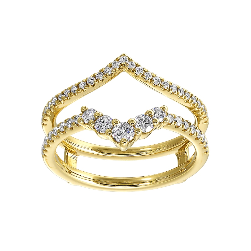 14Kt Yellow Gold Diamond 1/2Ctw Insert Ring