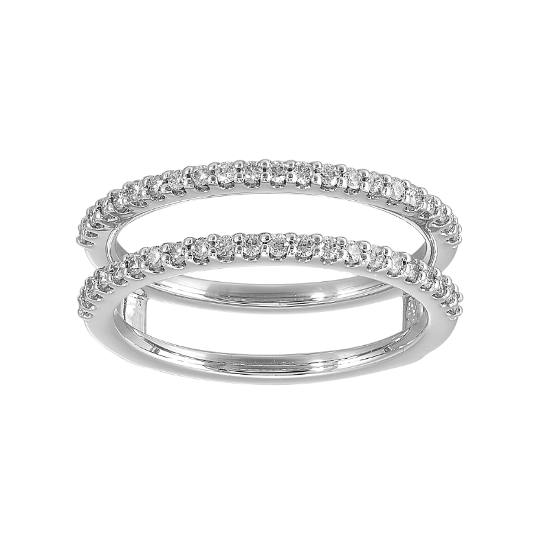 14Kt White Gold Diamond 1/3Ctw Insert Ring