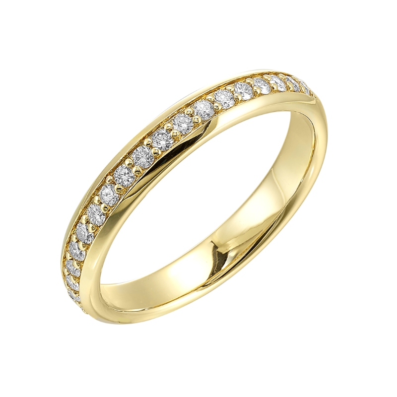 14Kt Yellow Gold Diamond 1/4Ctw Stackable Ring