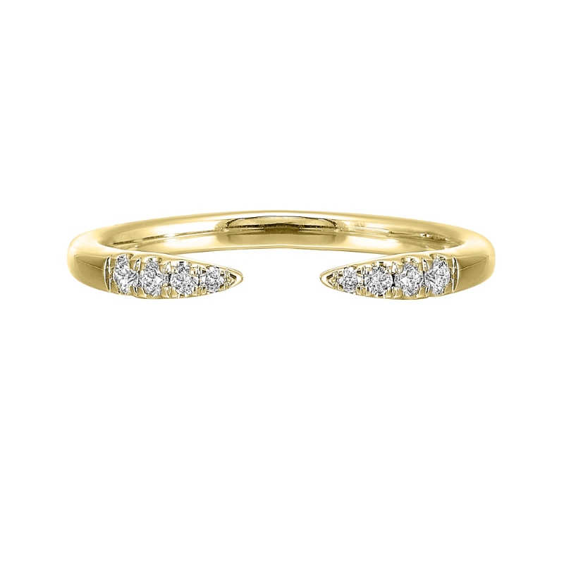 14Kt Yellow Gold Diamond 1/10Ctw Stackable Ring