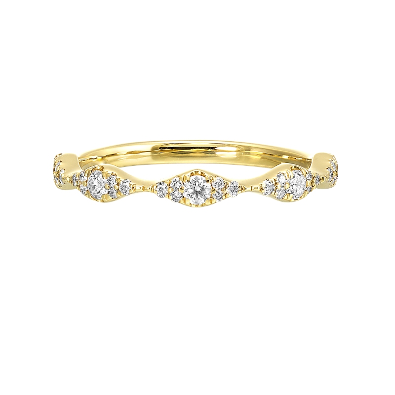 14Kt Yellow Gold Diamond 1/3Ctw Stackable Ring