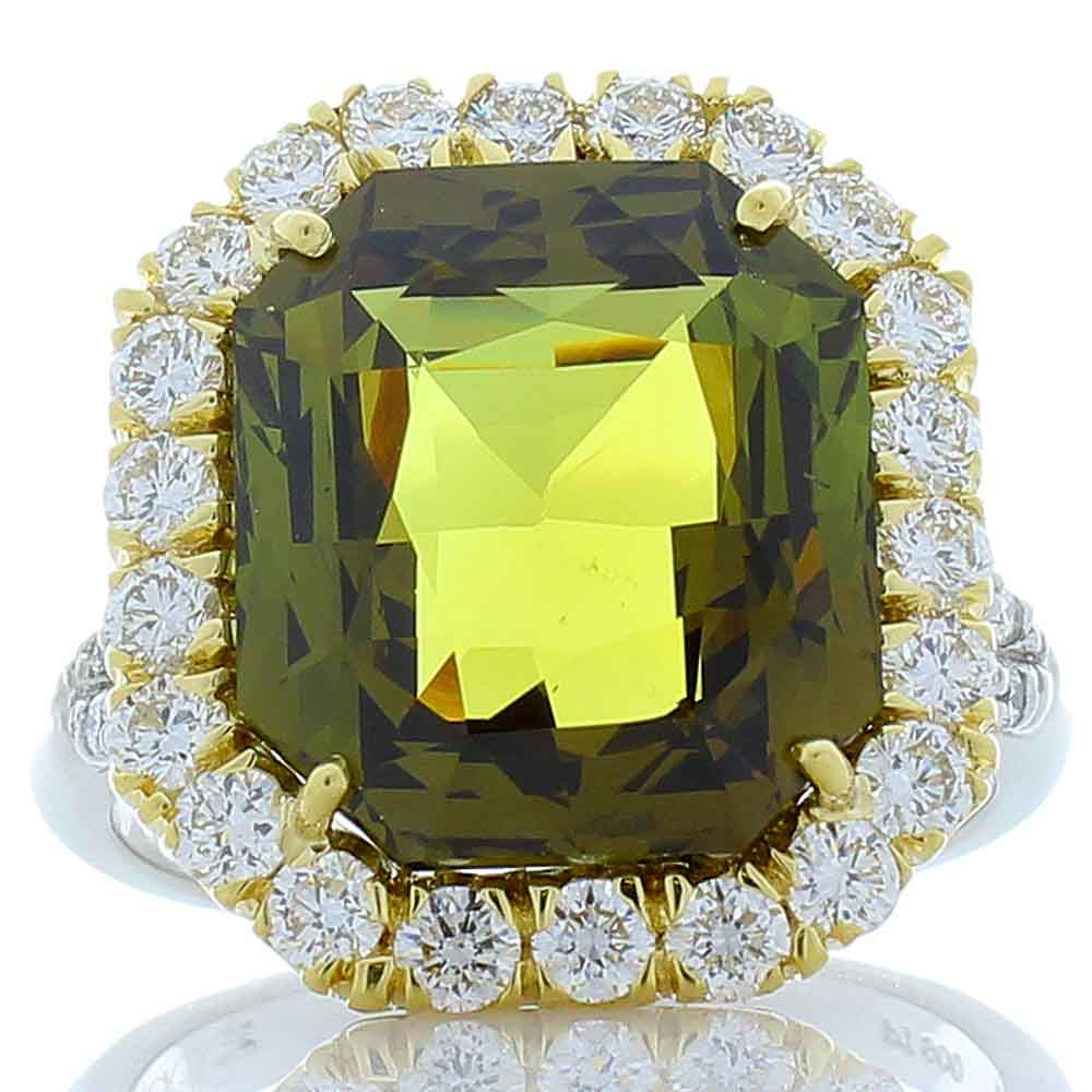 Platinum Alexandrite Gemstone Ring