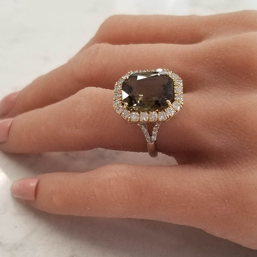 Platinum Alexandrite Gemstone Ring