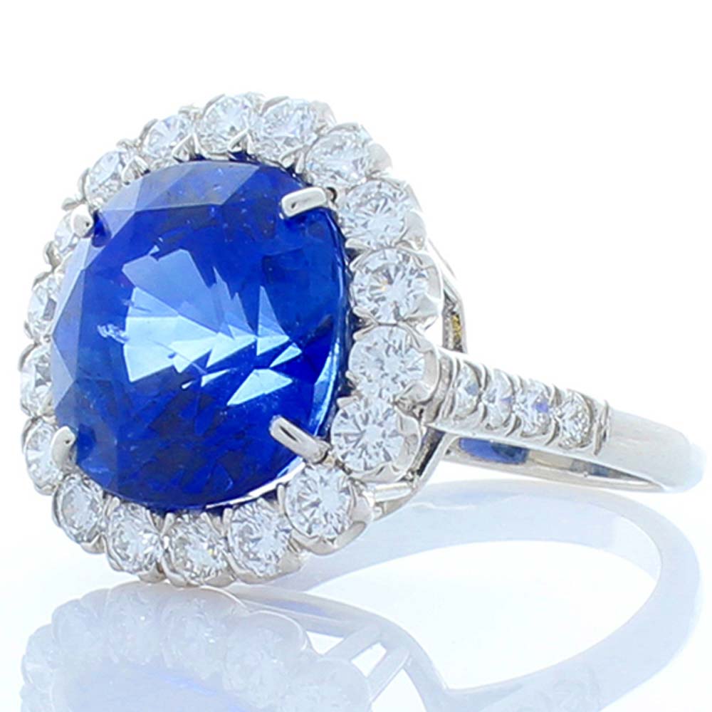 Platinum Sapphire Gemstone Ring