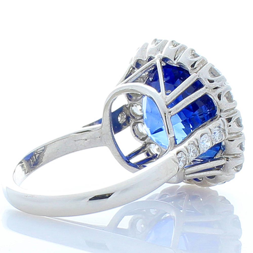 Platinum Sapphire Gemstone Ring