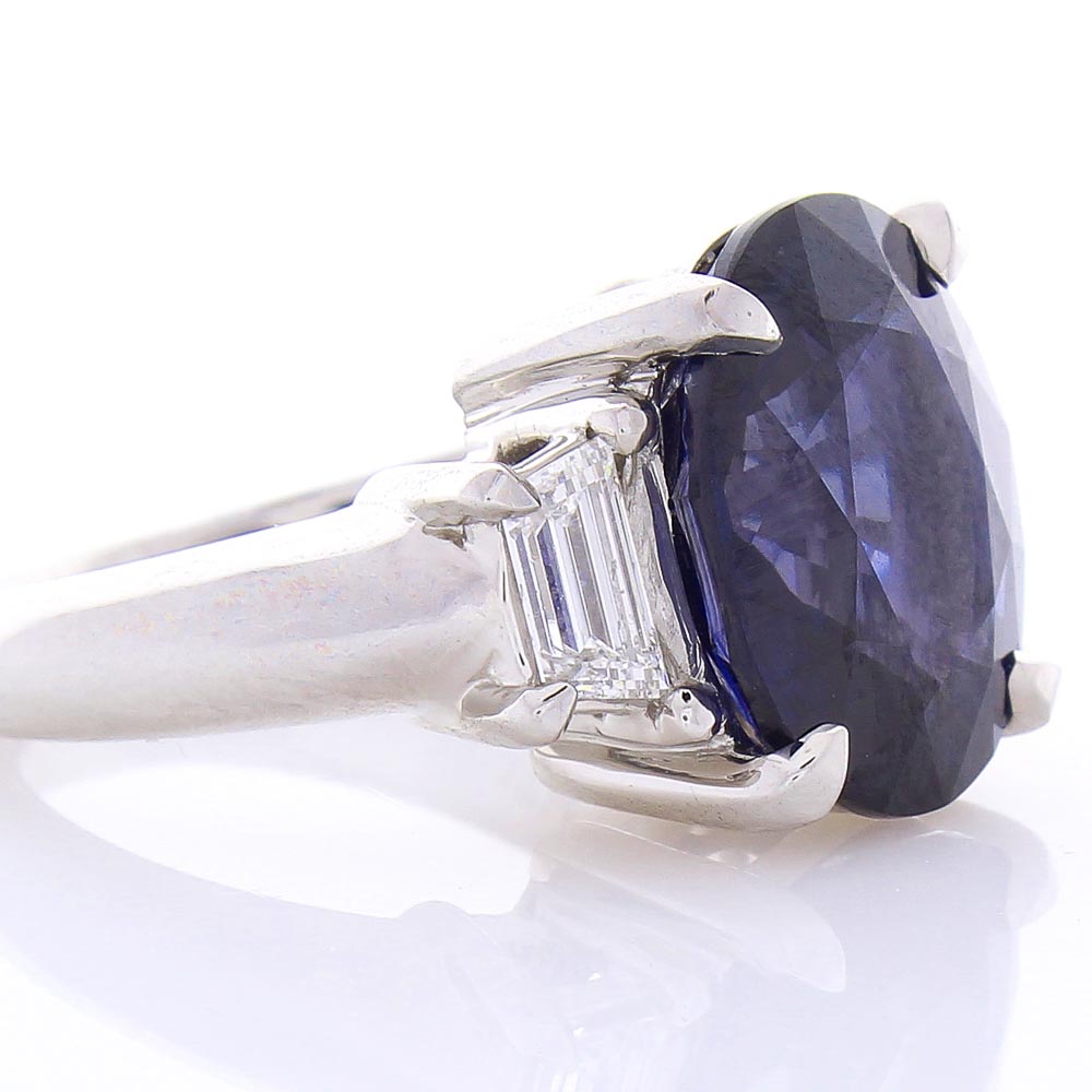 Platinum Sapphire Gemstone Ring
