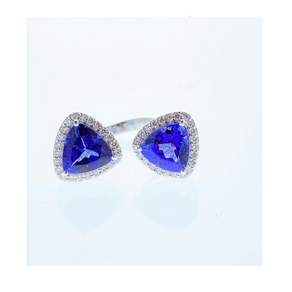 18K White Gold Tanzanite Gemstone Ring