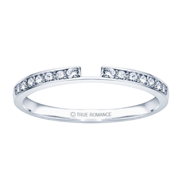 Rm1347-14k White Gold Round Cut Halo Diamond Semi Mount Engagement Ring