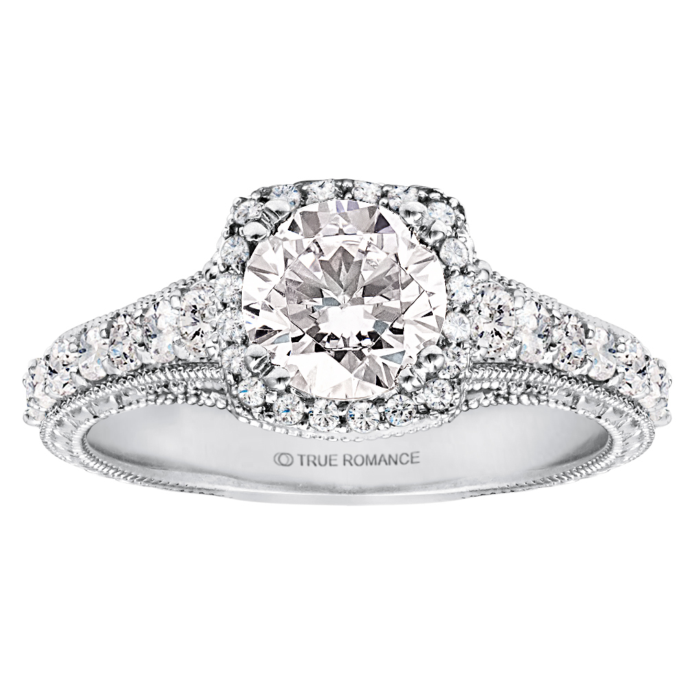 Round Diamond Vintage Engagement Ring
