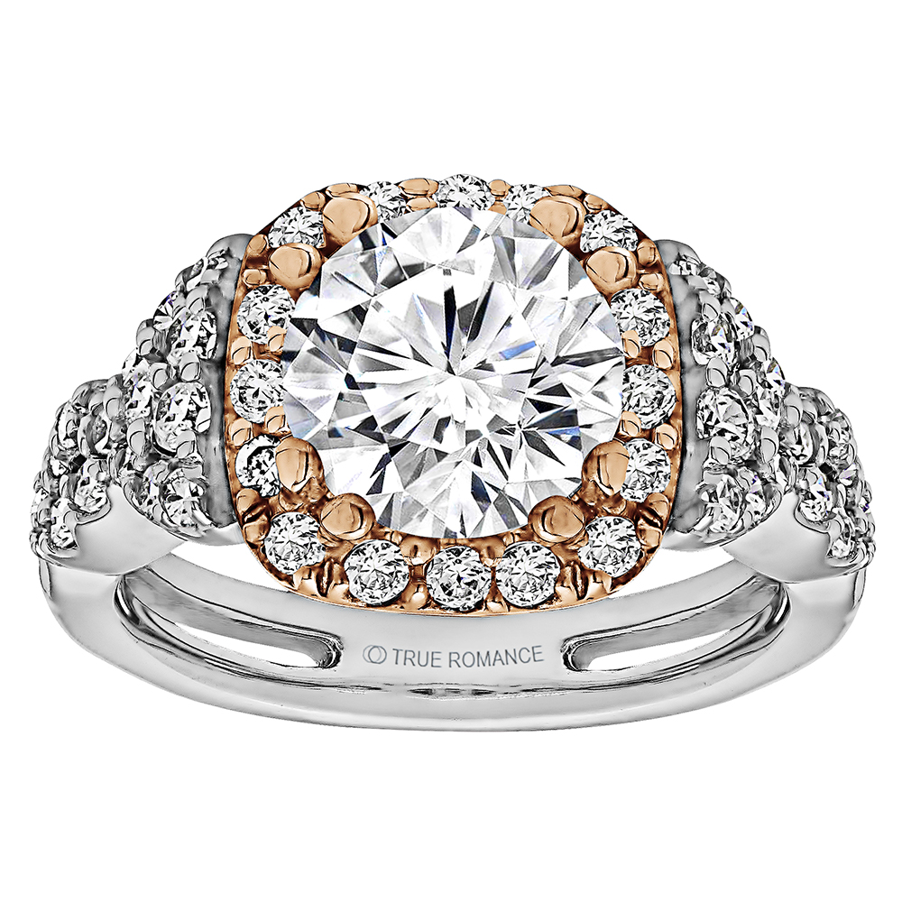 Round Diamond Infinity/Halo Engagement Ring