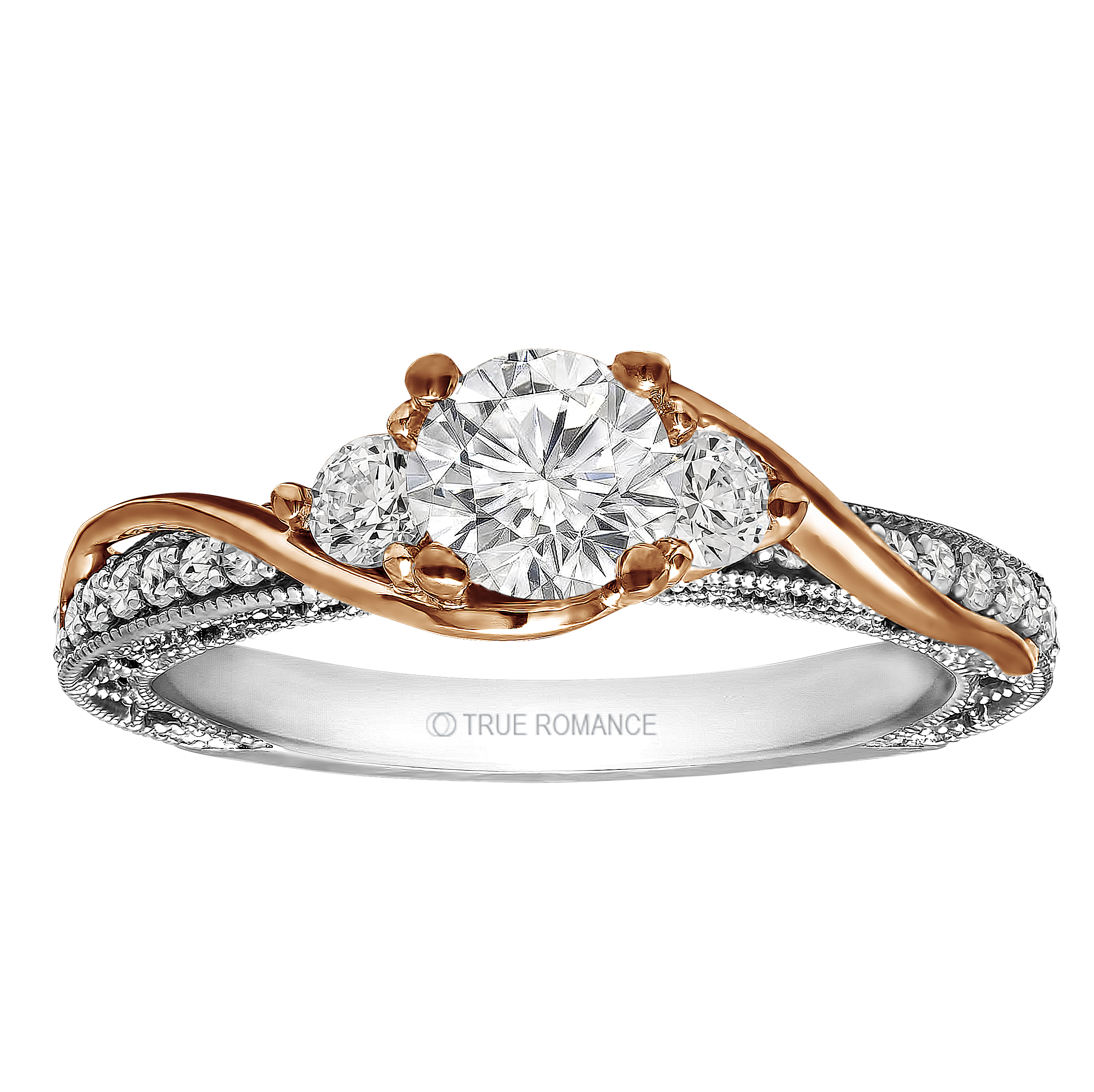 Round Cut Diamond Vintage Style Engagement Ring