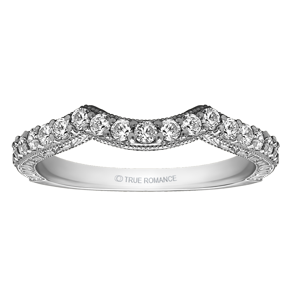 Round Cut Halo Diamond Vintage Semi Mount Engagement Ring