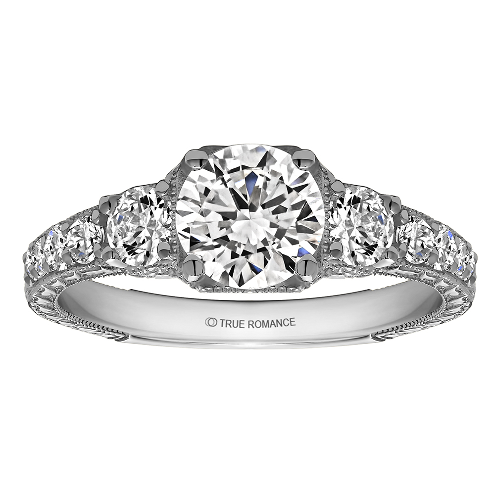 Round Cut Diamond Vintage Engagement Ring
