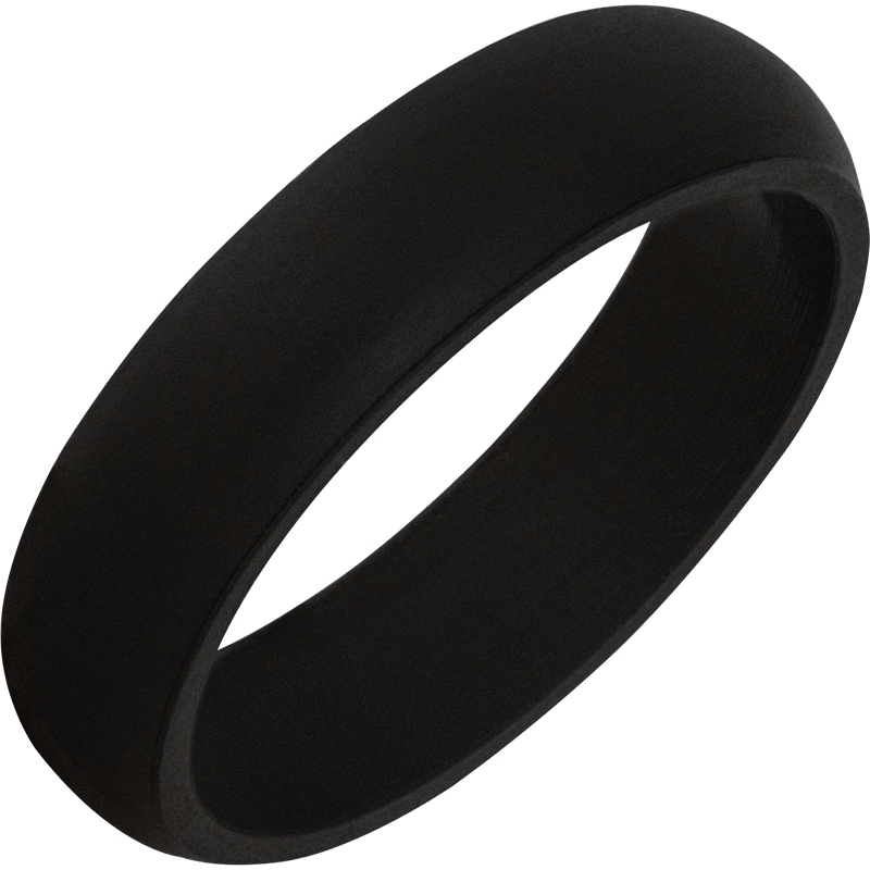 TruBand&trade; Silicone Classic Slim Black Ring