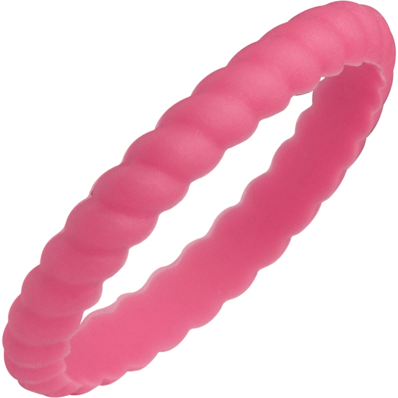 TruBand&trade; Silicone Spiral Pink Ring