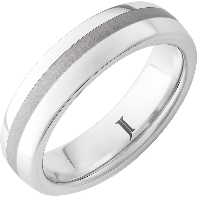 Serinium&reg; Dome Ring with Satin Finish Center