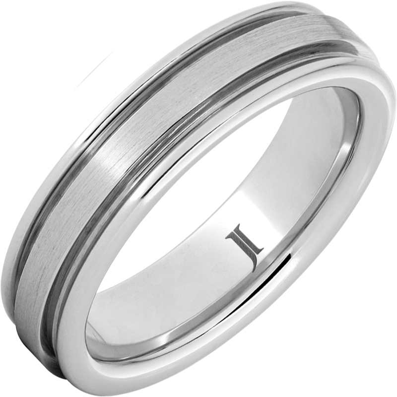 Sernium&reg; Grooved Ring with Satin Finish