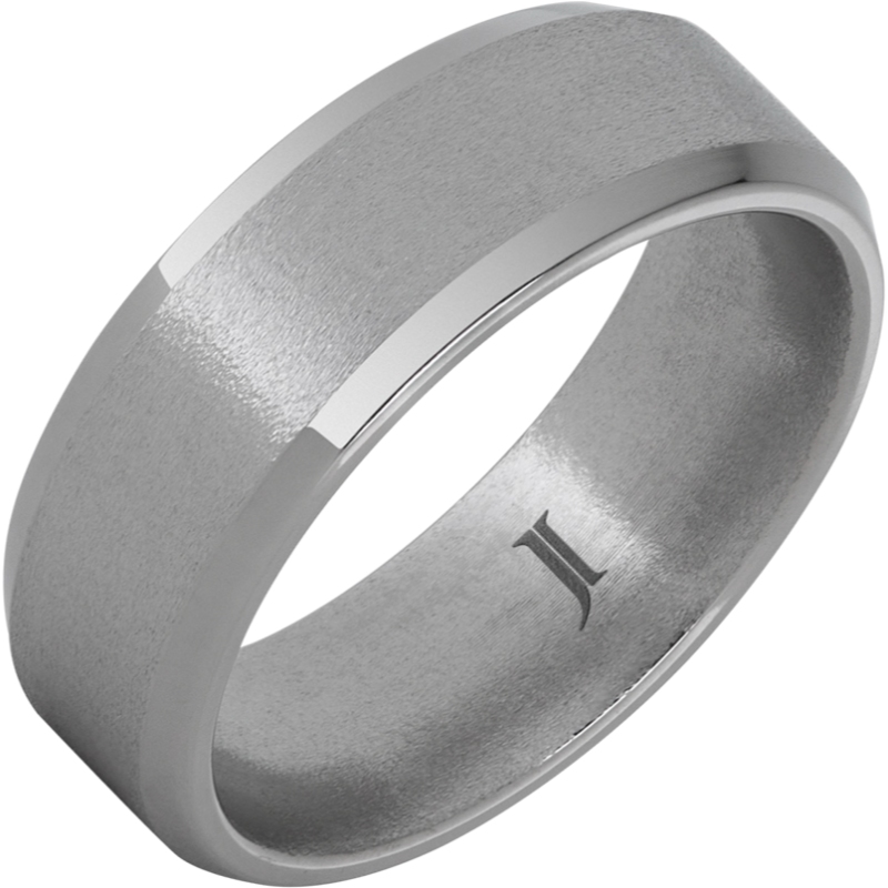 Aerospace Grade Titanium&trade; Ring with Stone Finish