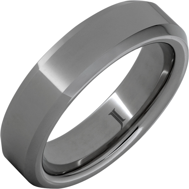 Rugged Tungsten&trade; Ring with Beveled Edges
