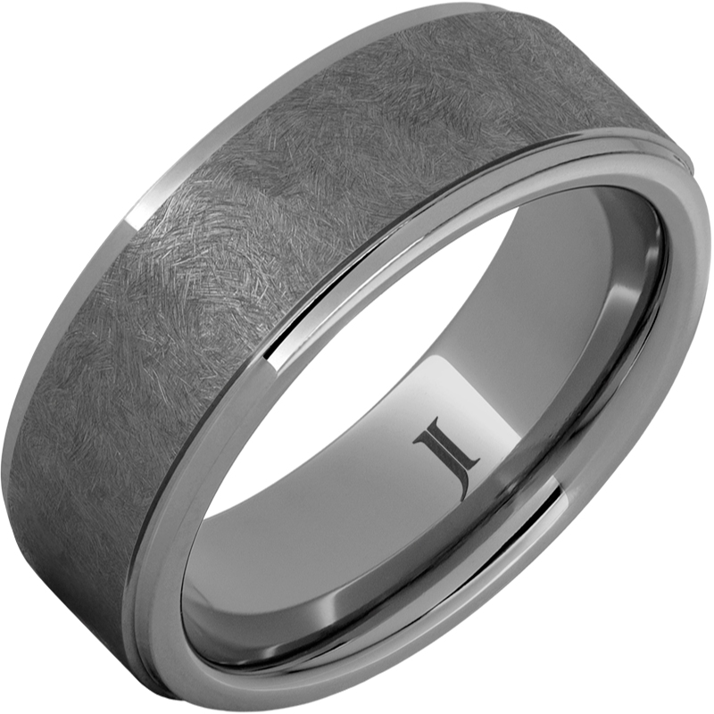The Sentinel ?Rugged Tungsten&trade; Hand Textured Ring