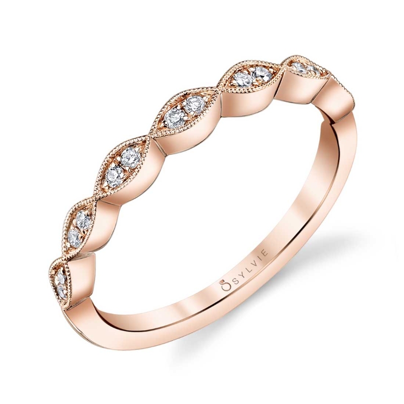 Diamond Stackable Wedding Band - Madeleina