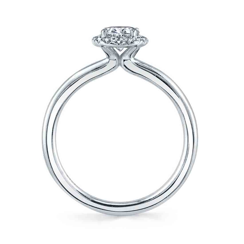 Oval Cut Solitaire Halo Engagement Ring - Elsie