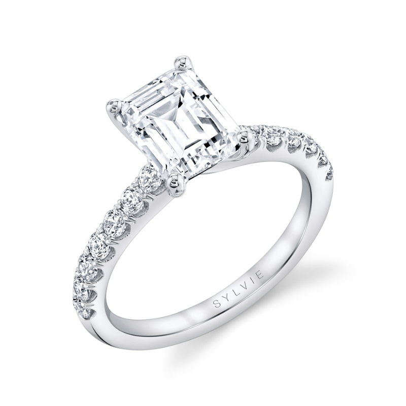 Emerald Cut Classic Engagement Ring - Aimee