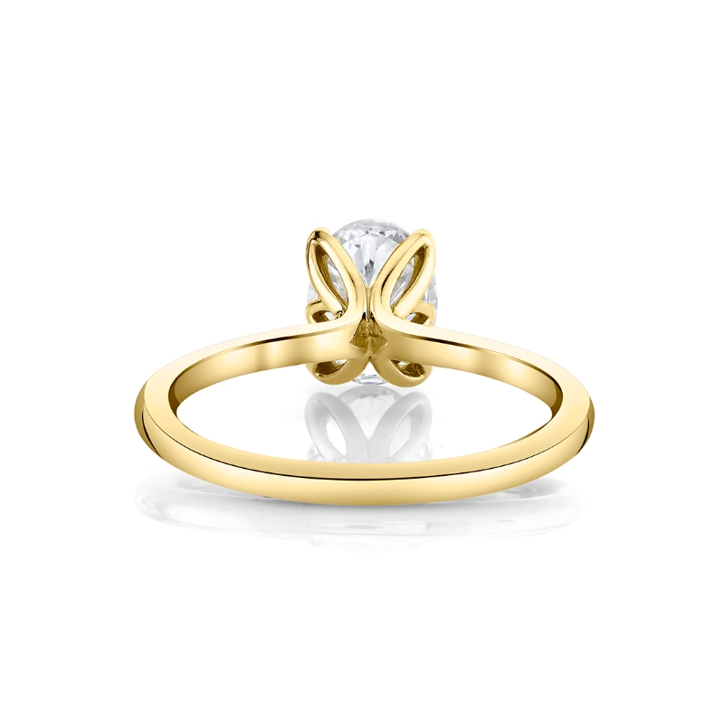 Tulira Solitaire Petal Prong Engagement Ring - Fawn