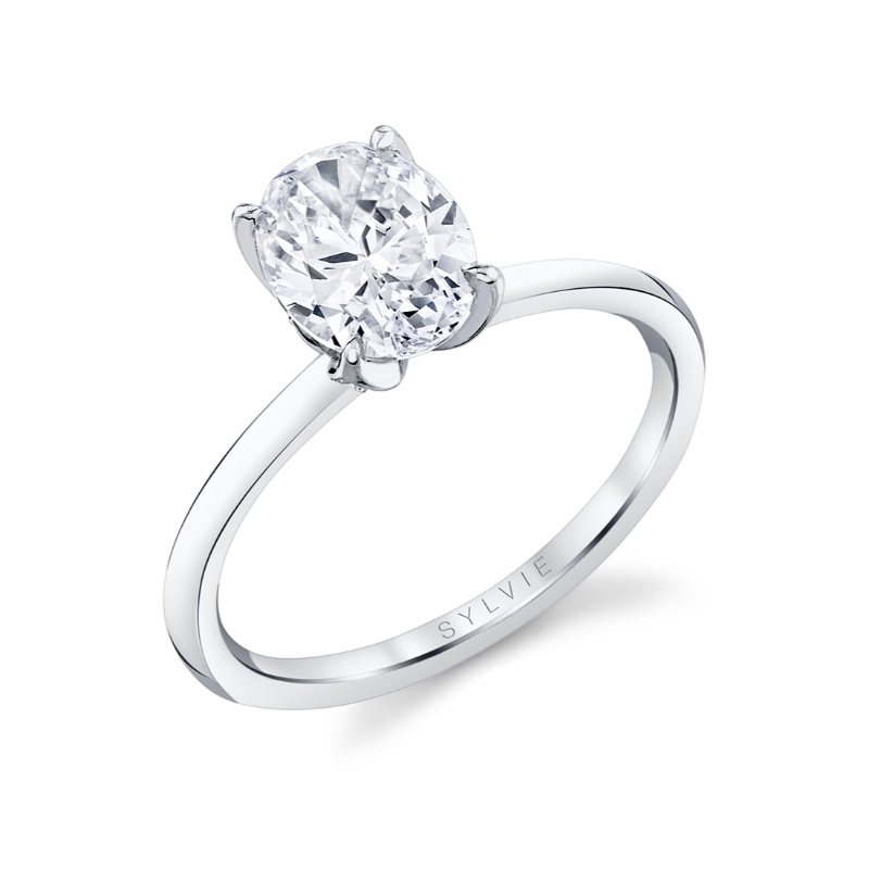 Tulira Oval Cut Solitaire Diamond Petal Prong Engagement Ring - Shay