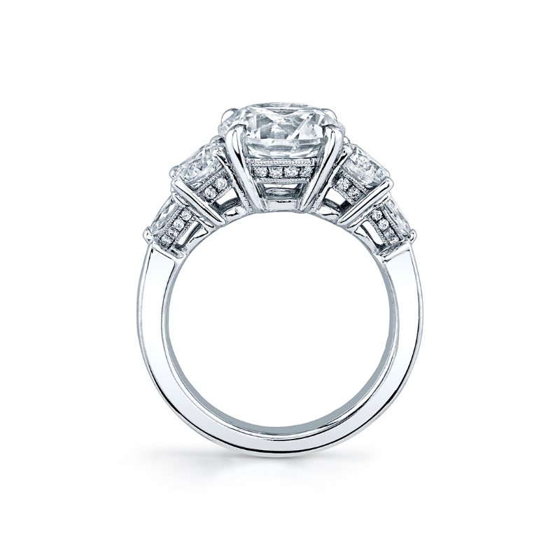 Round Cut Five Stone Engagement Ring - Dorothy