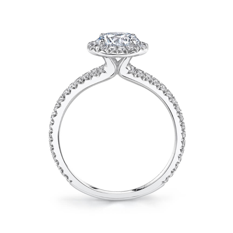 Pear Shaped Halo Engagement Ring - Genevieve