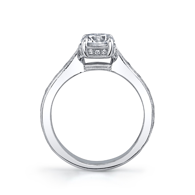 Antique Style Engagement Ring Setting - Vondelle