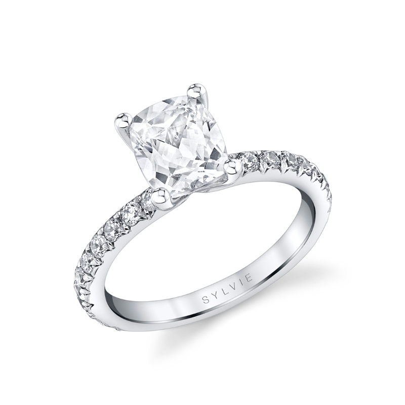 Cushion Cut Classic Engagement Ring - Vanessa