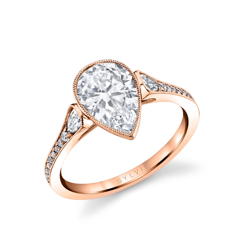 Pear Shaped Vintage Engagement Ring - Brianna