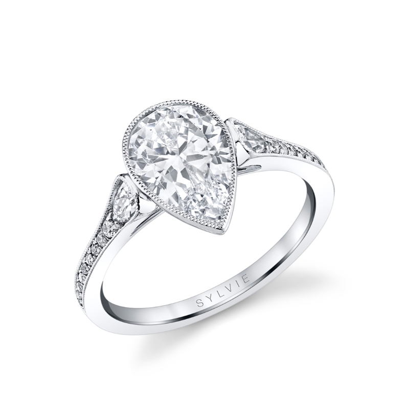 Pear Shaped Vintage Engagement Ring - Brianna