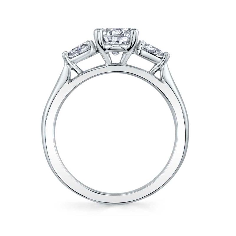 Marquise Cut Three Stone Engagement Ring - Martine