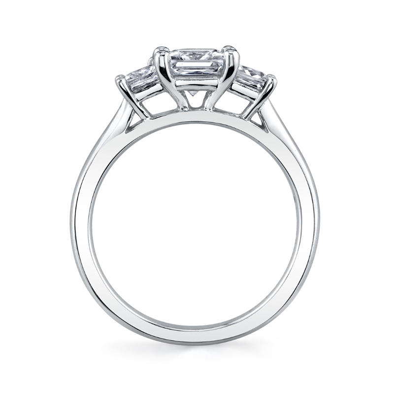 Emerald Cut Three Stone Ring - Micheline