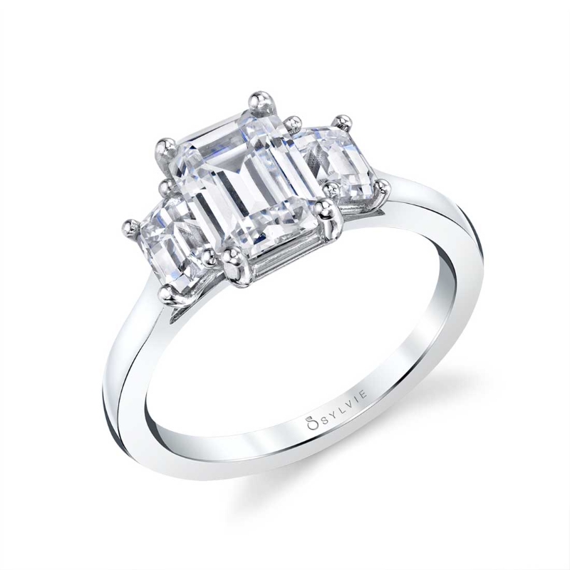 Three Stone Engagement Ring - Gigi