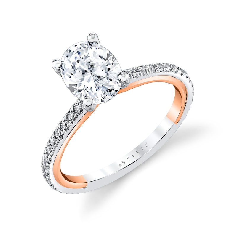 Iconelle Two Tone Engagement Ring - Audrey