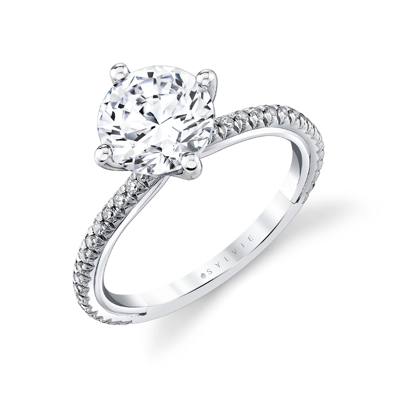 Iconelle Compass Set Two Tone Engagement Ring - Sloane