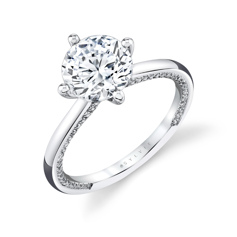 Iconelle Solitaire Compass Set Engagement Ring - Kate